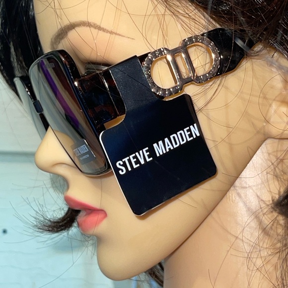 STEVE MADDEN Dark Tinted Square In Aleric Multi Sunglasses 100% UV Protection - Picture 2 of 13